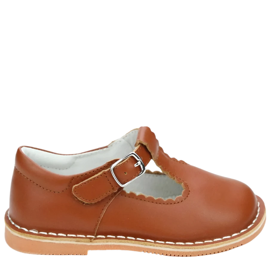 Kids' Selina Scalloped T-Strap Cognac / Toddler 5 / M Kids' Selina Scalloped T-Strap Cognac / Toddler 5 / M