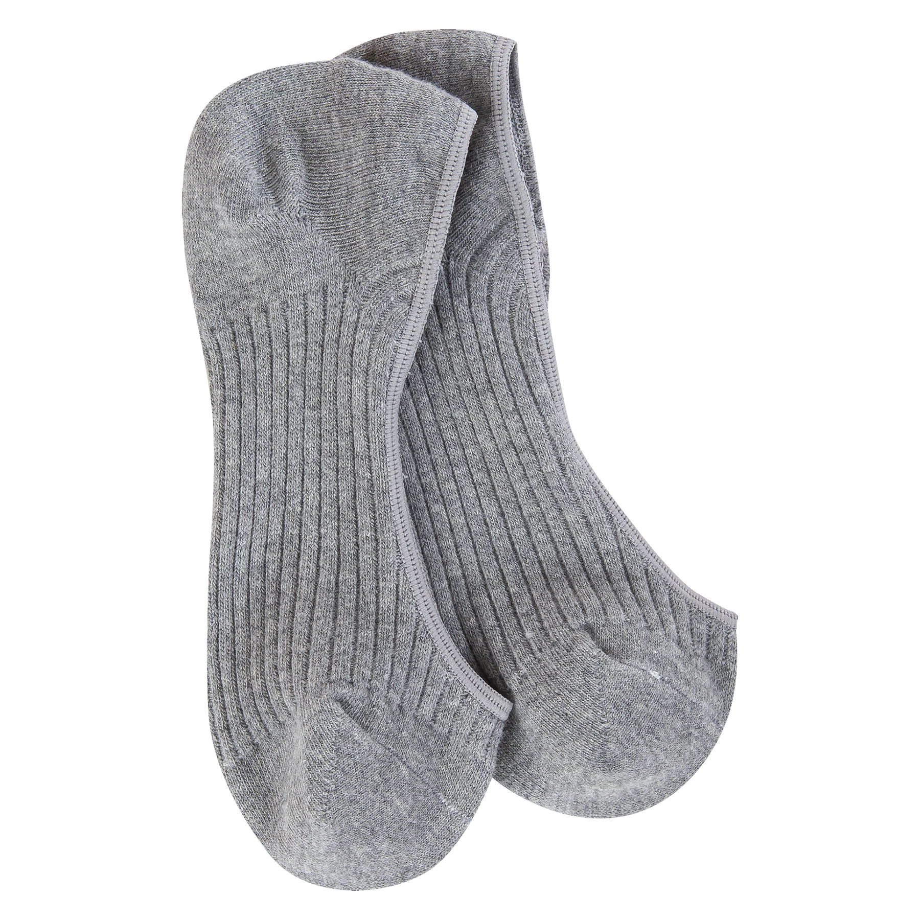 A pair of gray Weekend liner socks designed for low cut shoes, made from a blend of cotton, polyester, and spandex.