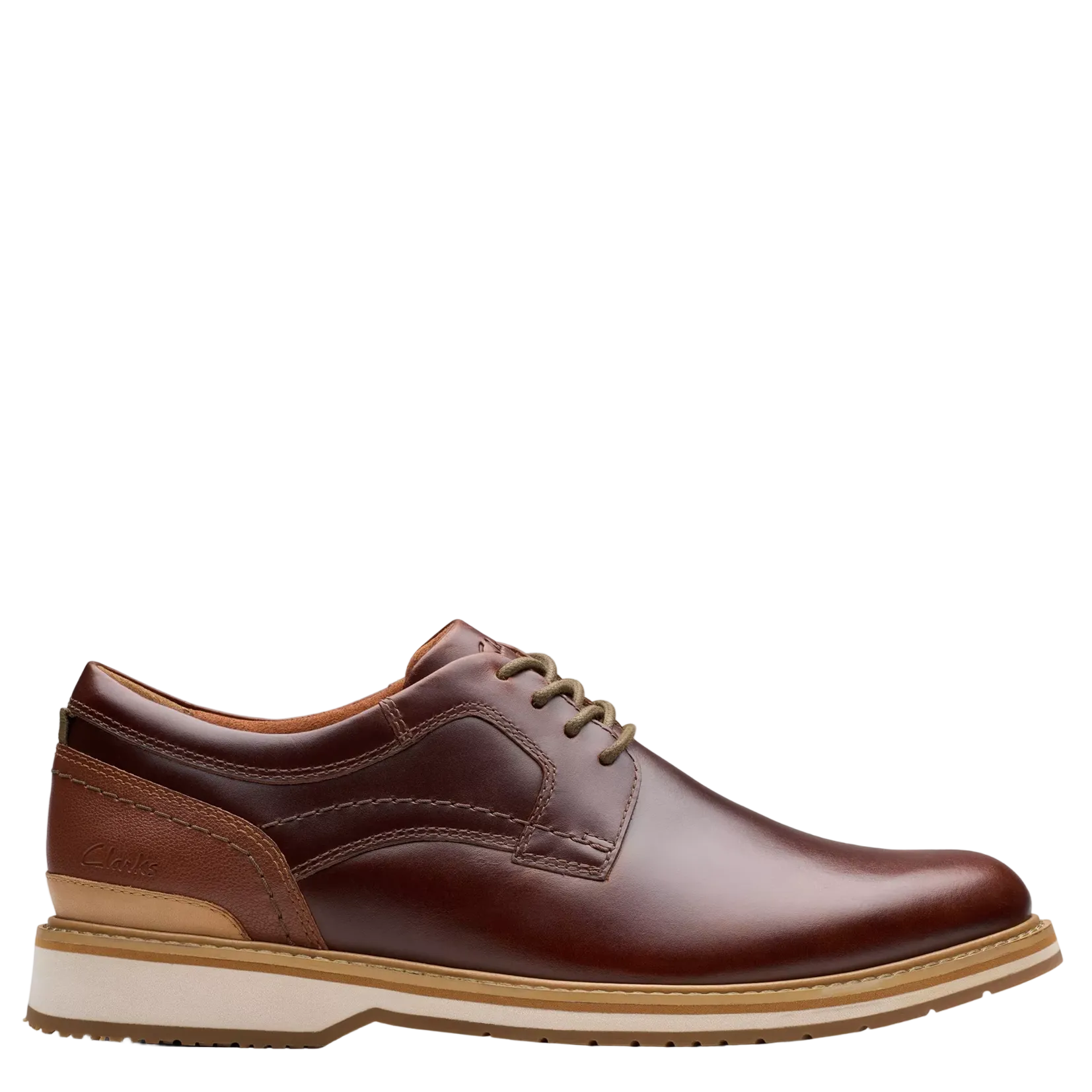 Clarks - Mens - Monahan Plain Mahogany Combination - 13 - Brown