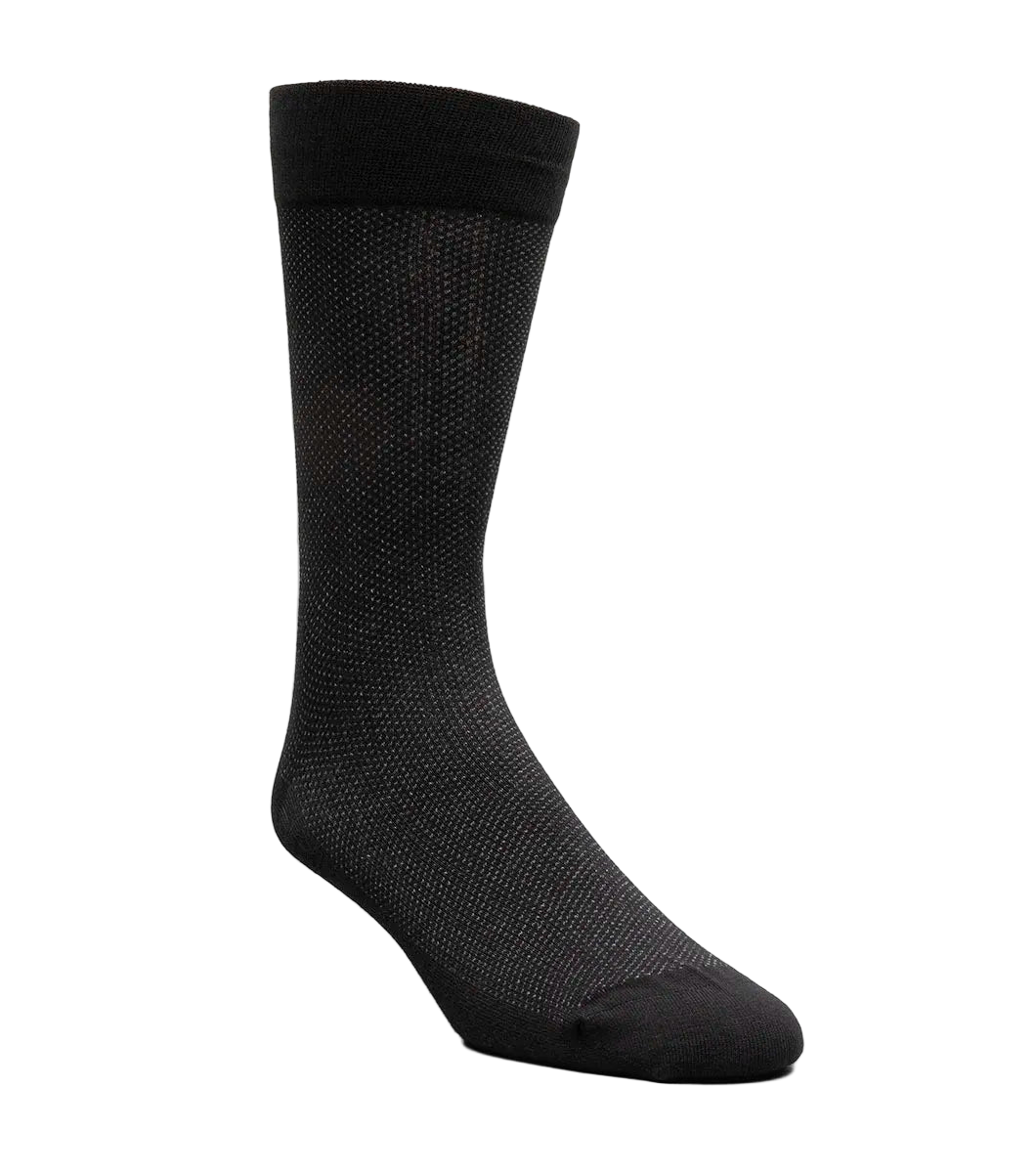 Black sock on a white background
