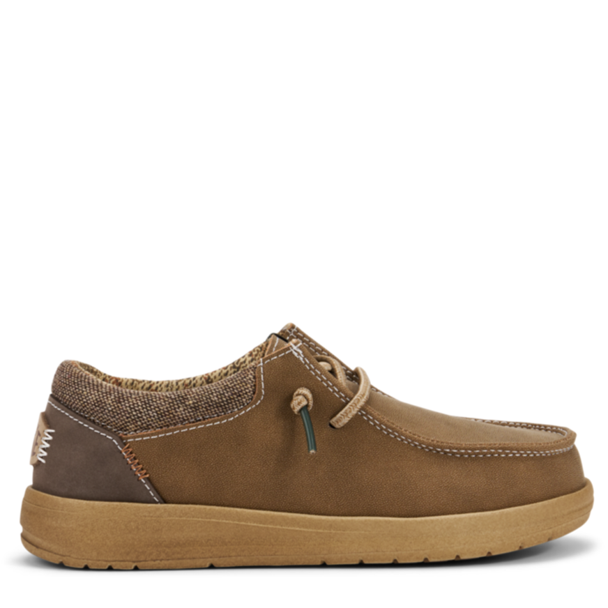 Brown casual shoe on a white background