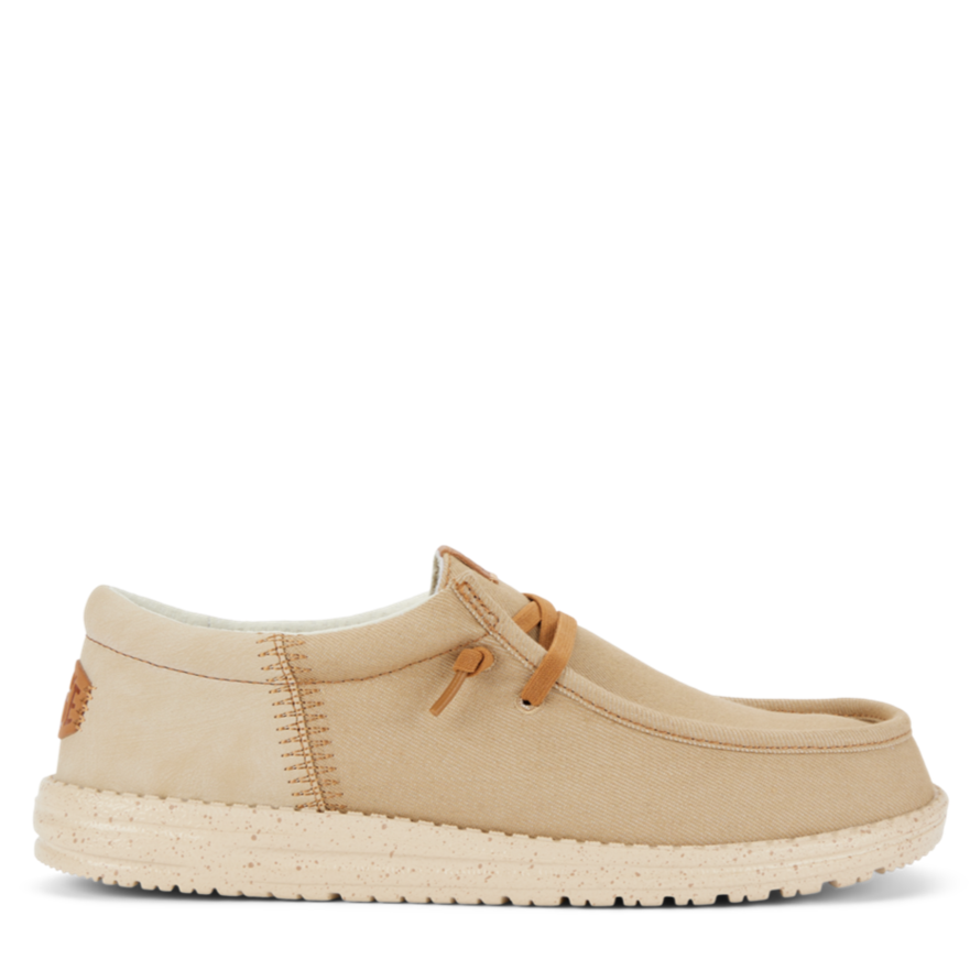 Beige shoe on a white background