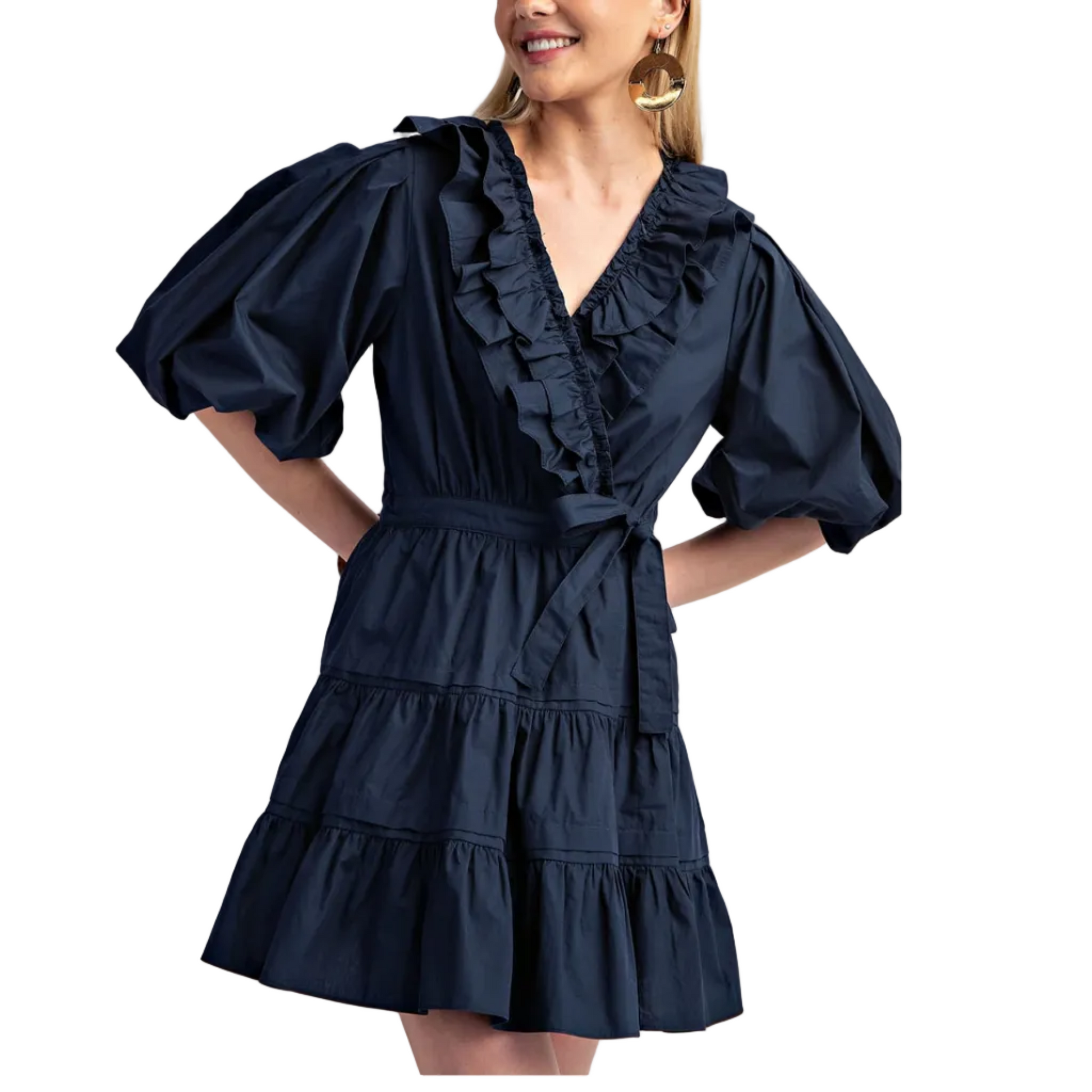 navy blue silk short dress Navy Island Short Dress S / Adjustable Strap / 100% Pure Silk Satin 2.51 oz