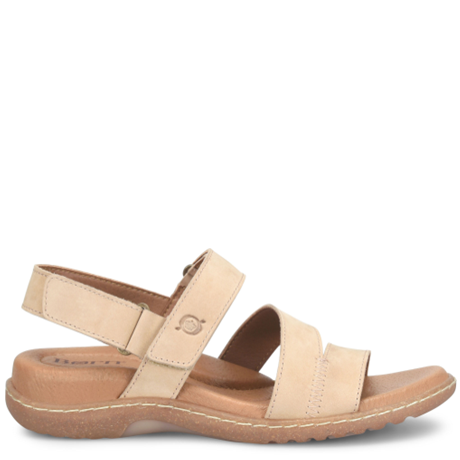Beige sandal on a white background