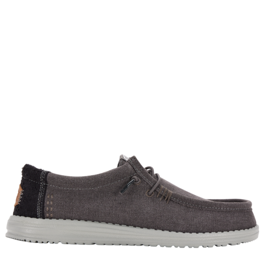 Gray casual shoe on a white background