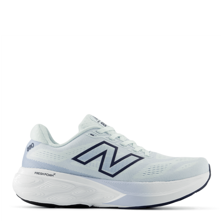 White running shoe with New Balance logo on a white background