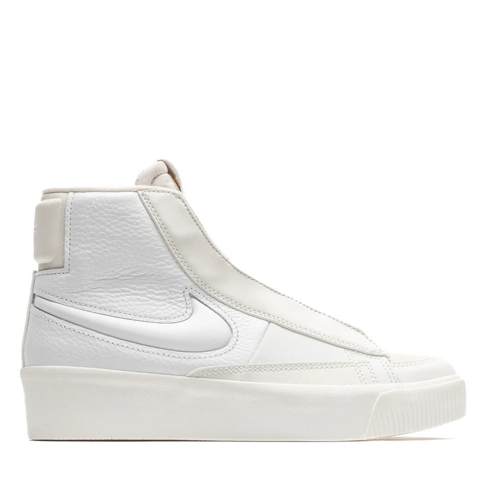 White high-top sneaker on a white background