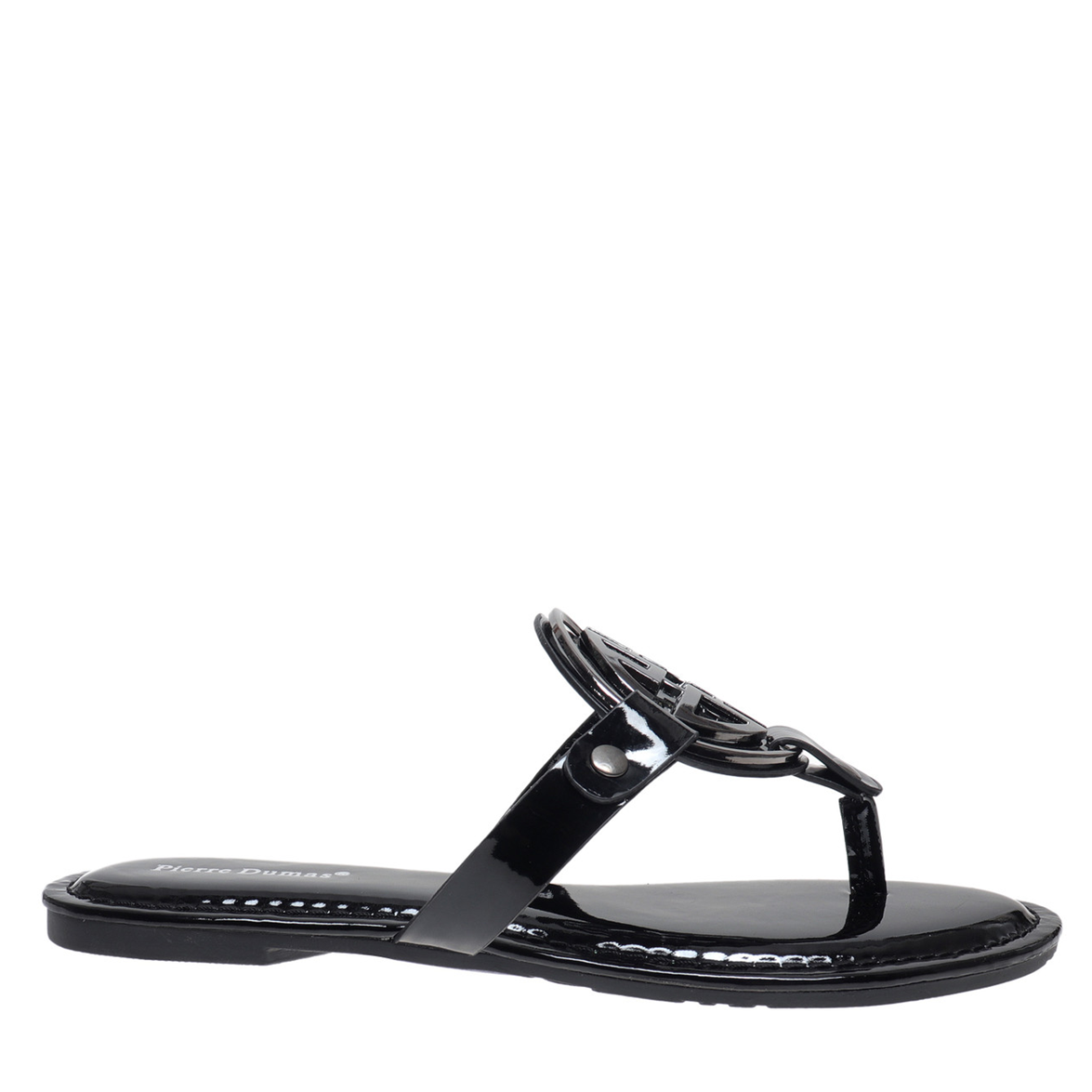 Black sandal on a white background