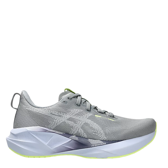 Gray athletic shoe on a white background