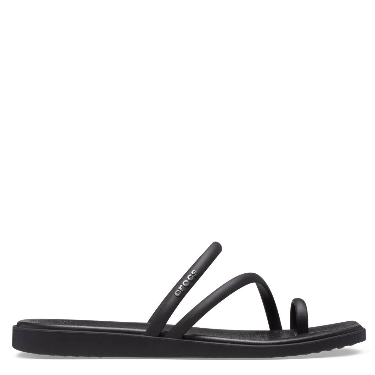 Black sandal on a white background
